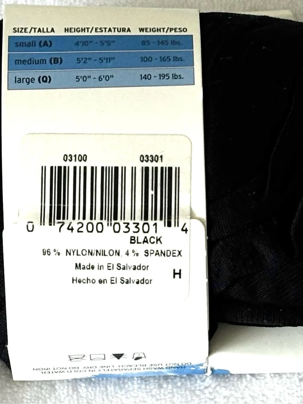 L’eggs Opaque Tights Black NWT New With Tags